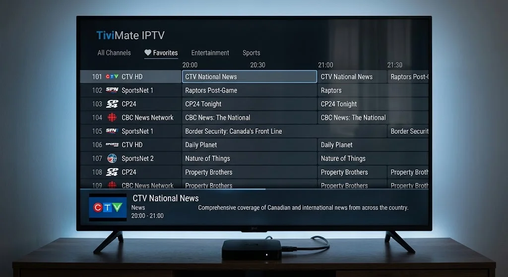 TiviMate EPG Guide and Channel Management