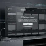 IPTV login failed error screen showing a technical authentication diagnostic on a streaming device