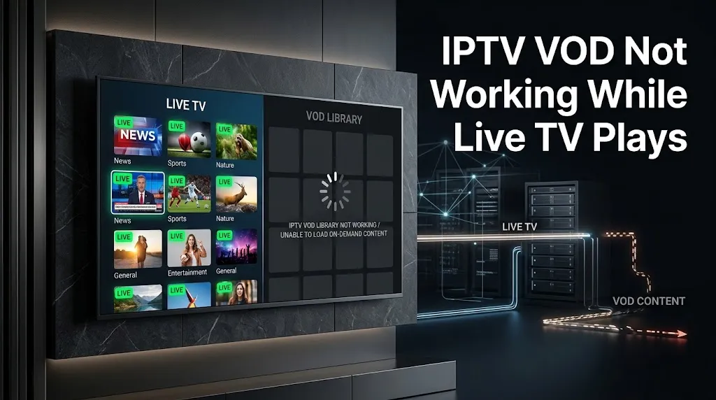 IPTV VOD not working while live TV plays