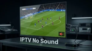 IPTV picture playing normally on a TV while audio is missing
